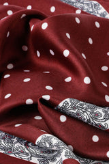 Satin Polka Dot & Paisley Triangle Scarf