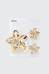 3-Pack Tropical Flower Hair Claws