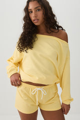 Contrast Drawcord Knit Shorts