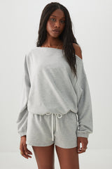 Off Shoulder Oversized Sweatshirt