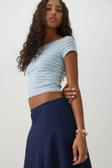 Off Shoulder Rib Crop Top