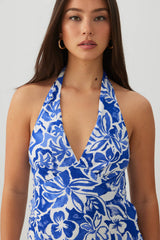 Floral Halter Mini Dress