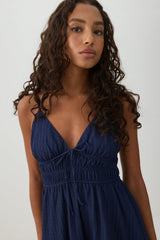 Textured Knit Babydoll Dress