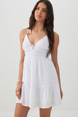 Textured Knit Babydoll Dress