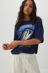 Sardine Print Drop Shoulder T-Shirt