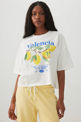 Lemon Print Drop Shoulder T-Shirt