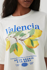 Lemon Print Drop Shoulder T-Shirt