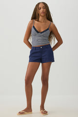 Low Rise Stretch Twill Shorts