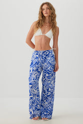 Mid Rise Slouchy Wide Leg Pant