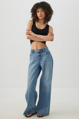 Cropped Rib Seamless Tank Top