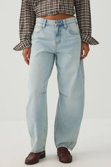 The Indie Fit High Rise Barrel Jean