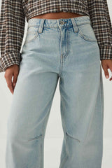 The Indie Fit High Rise Barrel Jean