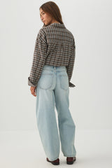 The Indie Fit High Rise Barrel Jean