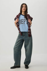 The Indie Fit High Rise Barrel Jean