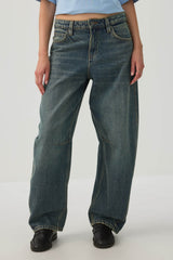 The Indie Fit High Rise Barrel Jean