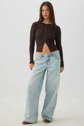 The Off-Duty Fit Low Rise Wide Leg Jean
