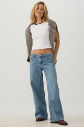 The Off-Duty Fit Low Rise Wide Leg Jean