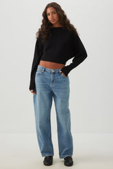 The Muse Fit Mid Rise Baggy Jean