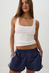 Woven Shorts with Contrast Piping