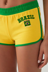 Dolphin Knit Shorts with Contrast Piping