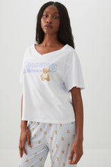 Oversized V-Neck PJ T-Shirt
