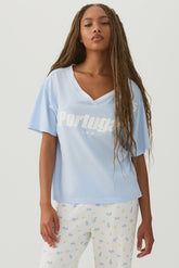 Oversized V-Neck PJ T-Shirt