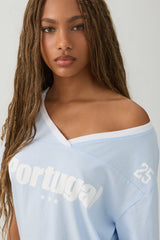 Oversized V-Neck PJ T-Shirt