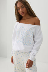 Off Shoulder Fleece Top