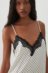 Polka Dot Sateen Nightshirt