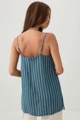 Linen Blend Tunic Tank Top