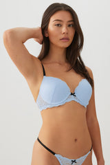 Two-Tone Lace Push Up Bra