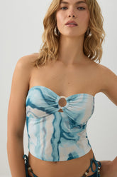 Cropped Mesh Tube Top