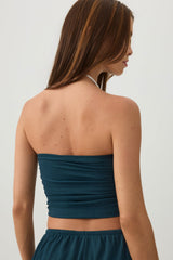 Ultra Cropped Shirred Tube Top