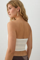 Ultra Cropped Shirred Tube Top