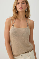 Sequin Knit Tank Top