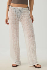 Lace Wide Leg Knit Pants