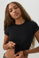 Basicore⢠Crop Cap Sleeve T-Shirt