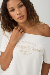 Graphic Off Shoulder T-Shirt