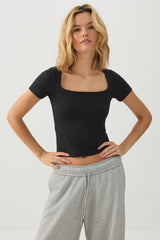 PURAFORM⢠Crop Square Neck T-Shirt