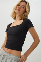PURAFORM⢠Crop Square Neck T-Shirt