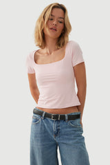 PURAFORM⢠Crop Square Neck T-Shirt