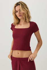 PURAFORM⢠Crop Square Neck T-Shirt