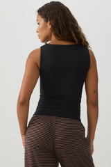 PURAFORM⢠Cropped Boat Neck Tank Top