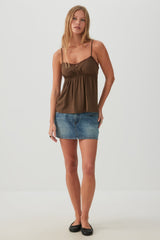 Lace Trim Babydoll Tank Top