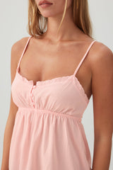 Lace Trim Babydoll Tank Top