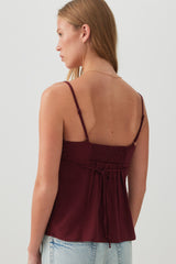 Lace Trim Babydoll Tank Top
