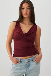 Drape Neck Tank Top