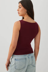 Drape Neck Tank Top