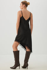 Asymmetric Midi Slip Dress