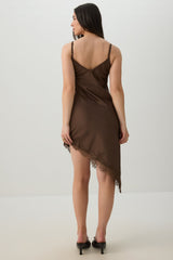 Asymmetric Midi Slip Dress